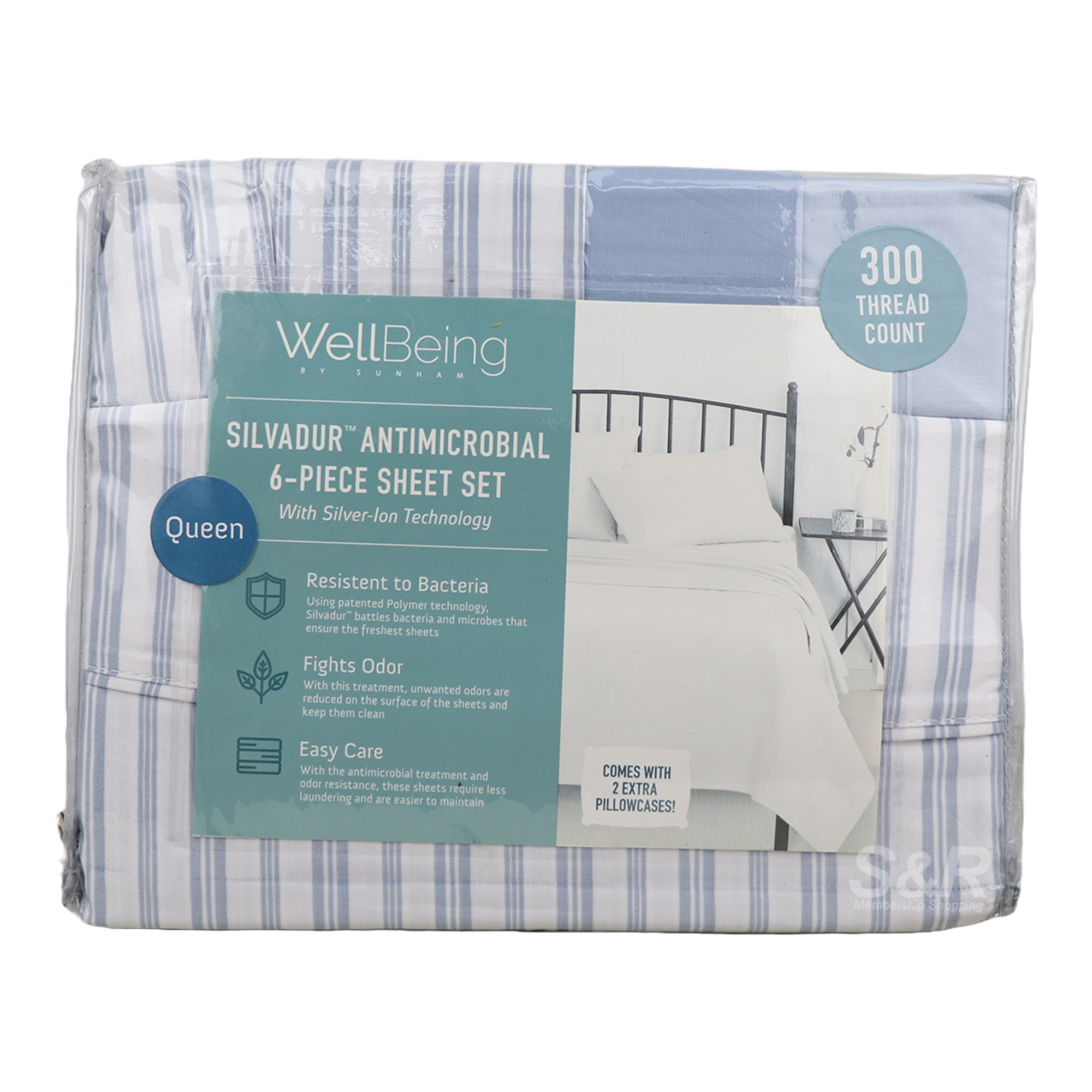 Well Being Silvadur Antimicrobial 6-Piece Queen Sheet Set